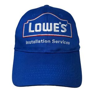 Lowe's Installation Services Snapback Hat Blue One Size Adjustable Embroidered